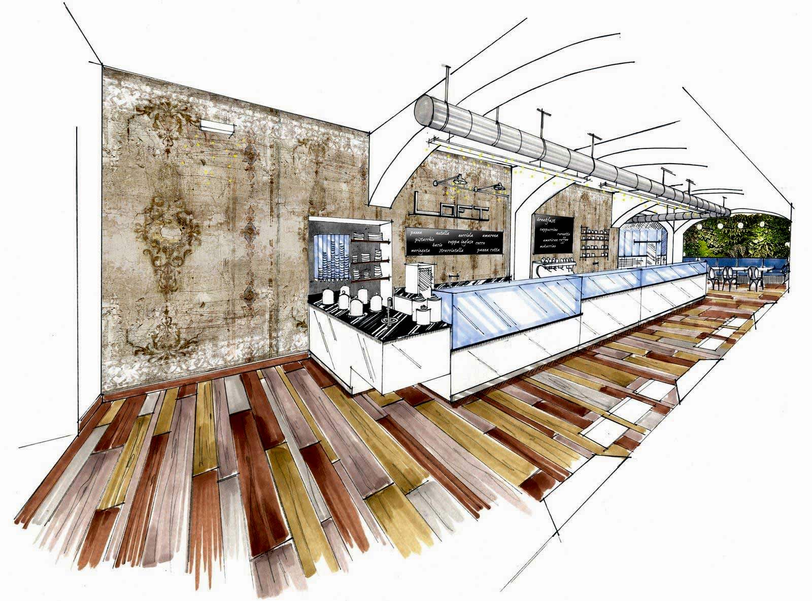 mavi detay ic mimari